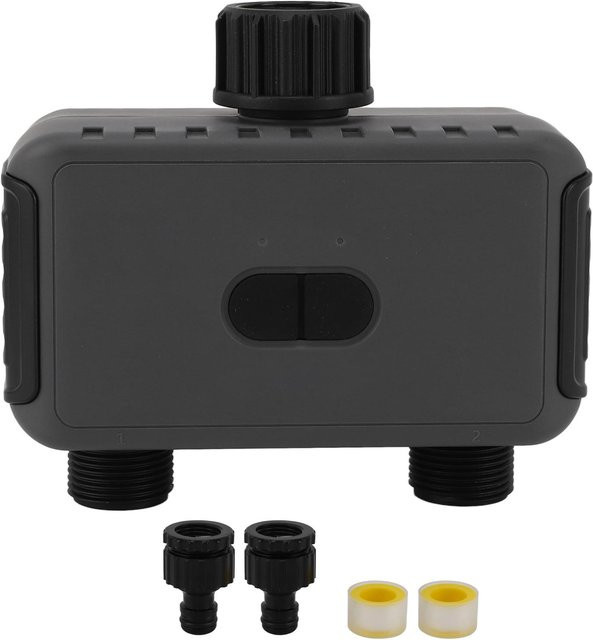 Smarter Bluetooth Wasserhahn-Timer mit 2 Ausgängen, IP55 wasserdicht, kabellose Bewässerungssteuerung mit App und Sprachsteuerung, US-Stecker - Bild 1