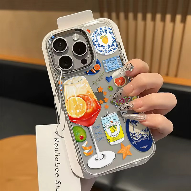 Handyhülle mit tropischem Cocktail-Sommerdesign für iPhone Modelle in Multicolour - Bild 3