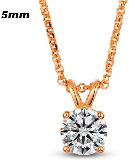 Halskette Anhänger 925 Silber, Moissanit, Damen - Bild 1