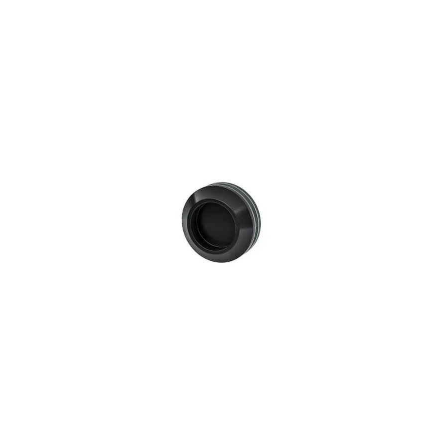 Hansaglas Glasschiebetür mit Muschelgriff in Schwarz Matt und Edelstahl-Elementen - Bild 2