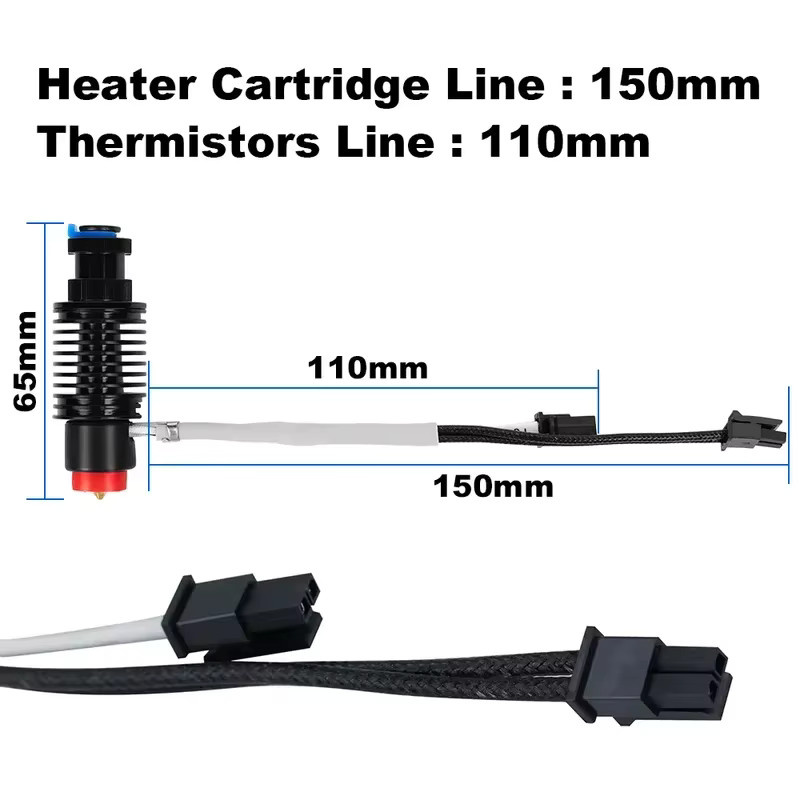 E3D Revo Keramik Hotend Kit mit Schnellheizung für E3D REVO H2 V2S Ender 3 Pro V2 und Voron - Bild 2