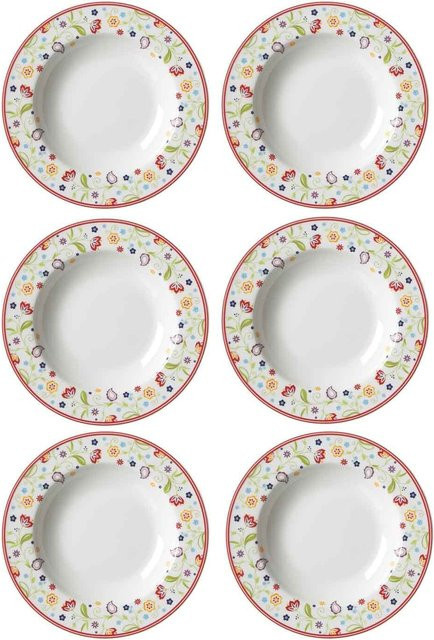 Ritzenhoff & Breker Suppenteller Shanti Multicolour aus Porzellan 6er Set Durchmesser: 22,0 cm - Bild 1
