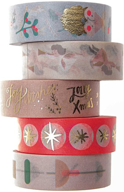 Rico Design Paper Poetry Washi Tape Set Jolly Christmas in Pastell-Multicolour, Breite: 1,5 cm, Länge: 10 m - Bild 1