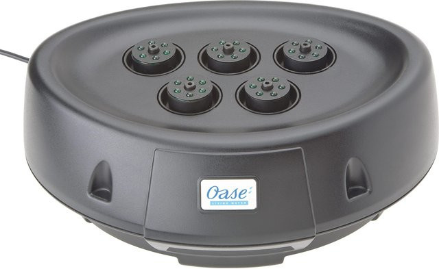 Oase Water Starlet Schwimmendes Wasserspiel mit LED-Beleuchtung aus Kunststoff in Grau, B/T/H: 33,0 x 27,0 x 13,5 cm - Bild 1