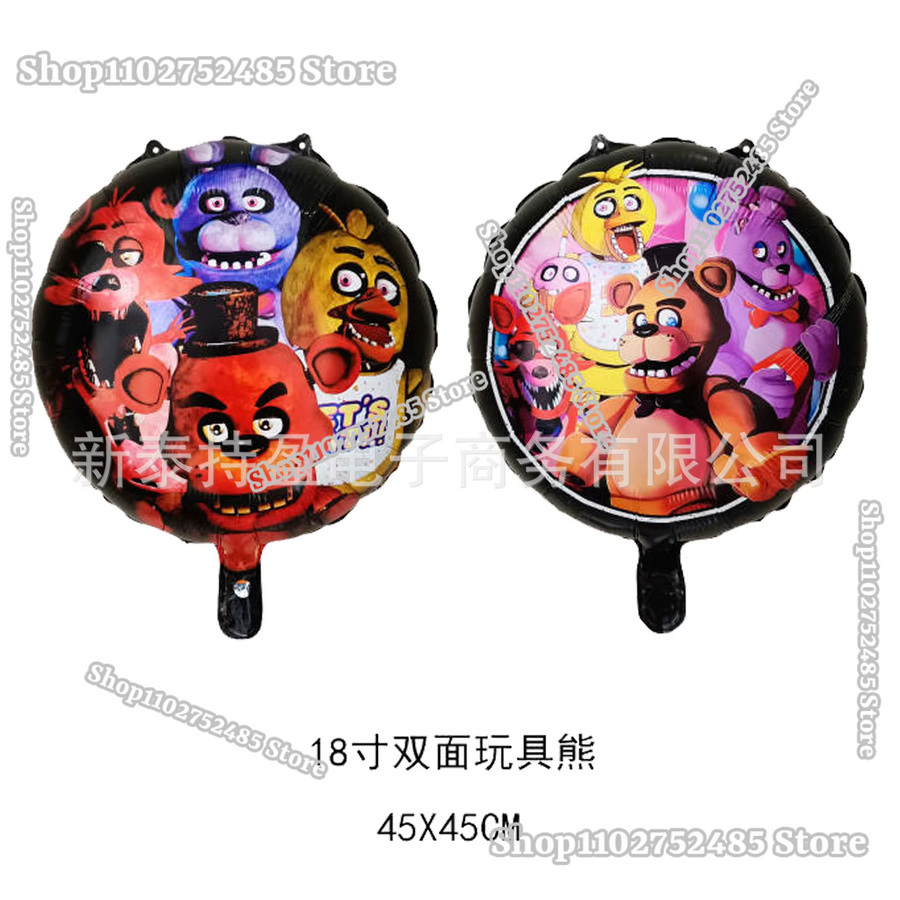 Potdemiel Five Nights at Freddy's Partydeko Set mit Bärenfigur und bunten Ballons für Kindergeburtstage und Babypartys, Mehrfarbig - Bild 2