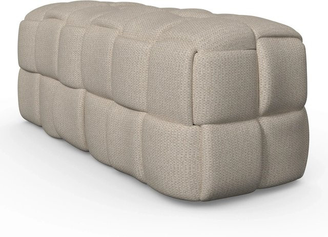 Bessagi Home Hockerbank Ella Beige Bouclé Gepolstert B/T/H: 114 x 45 x 45 cm - Bild 1