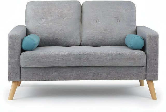 Vente-unique Sofa Tatum Grau Stoff Breite: 130 cm - Bild 1