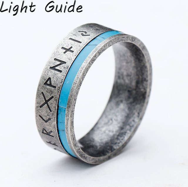 Viking Ring Edelstahl, Rot, Herren - Bild 1