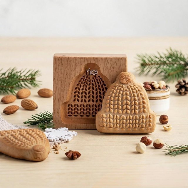 Holz-Ausstecher für Lebkuchen- und Mürbeteig von the BAY, Braun, 127 g - Bild 1