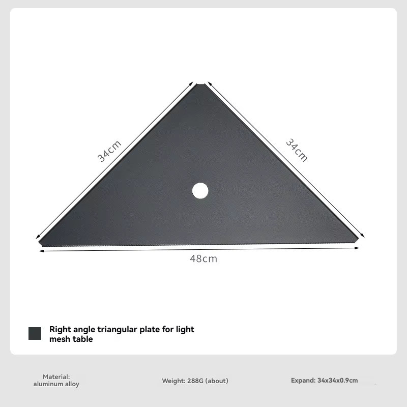 CAMPINGMOON T-2356BK Dreieckstisch aus Aluminiumlegierung in Schwarz, leichter Klapptisch mit Erweiterungsplatte für Outdoor und Camping - Bild 2