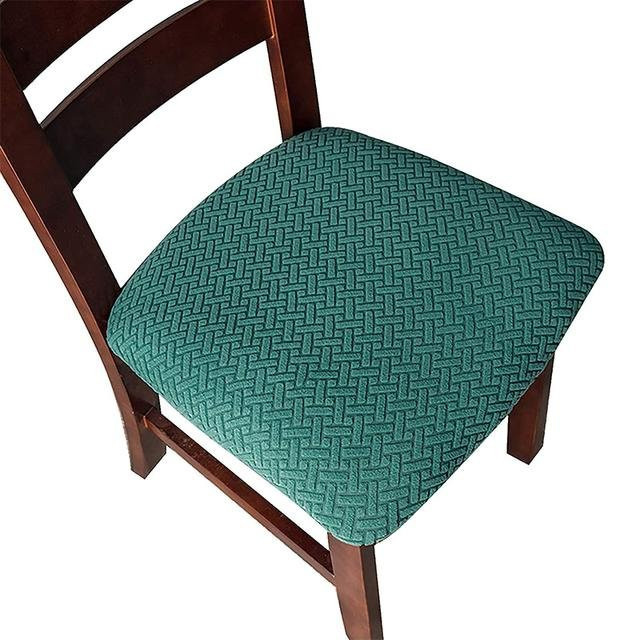 Lellen Jacquard-Stuhlbezug in Grün, elastischer Stretch-Schonbezug für Esszimmerstühle, wasserabweisend und waschbar - Bild 1