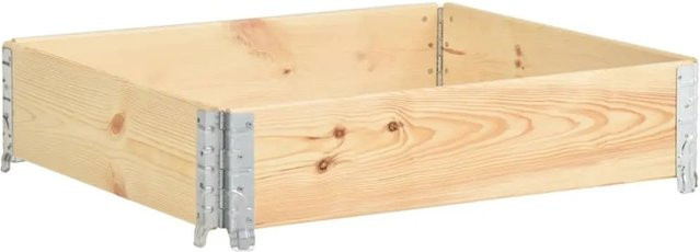 vidaXL Hochbeet aus Kiefer Massivholz in Braun, B/T: 100 x 100 cm, H: 19 cm - Bild 1