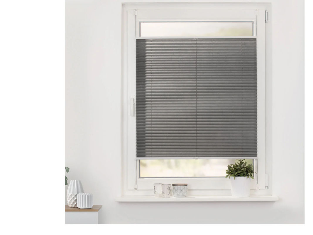 LICHTBLICK Plissee Klemmfix Single Pleat, Grau, B: 75 cm, H: 130 cm - Bild 2
