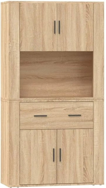vidaXL Highboard Sonoma-Eiche in Braun aus Holzwerkstoff, B/T/H: 150 x 33 x 80 cm - Bild 1