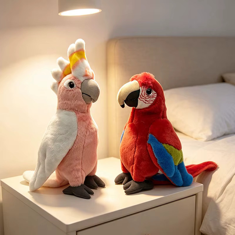 Molutian Rot-Blaue Papageien-Plüschtiere, Stofftiere, Bunt / Mehrfarbig - Bild 2