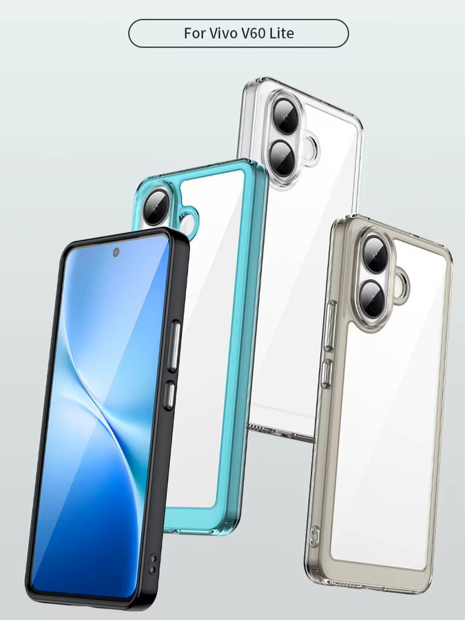 Stoßfeste TPU-Schutzhülle für Vivo V60 Lite, V40 5G und V50E Lite in Transparent und Bunt - Bild 3