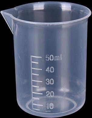 Messbecher aus Kunststoff in Grau mit 50 ml Volumen - Bild 1
