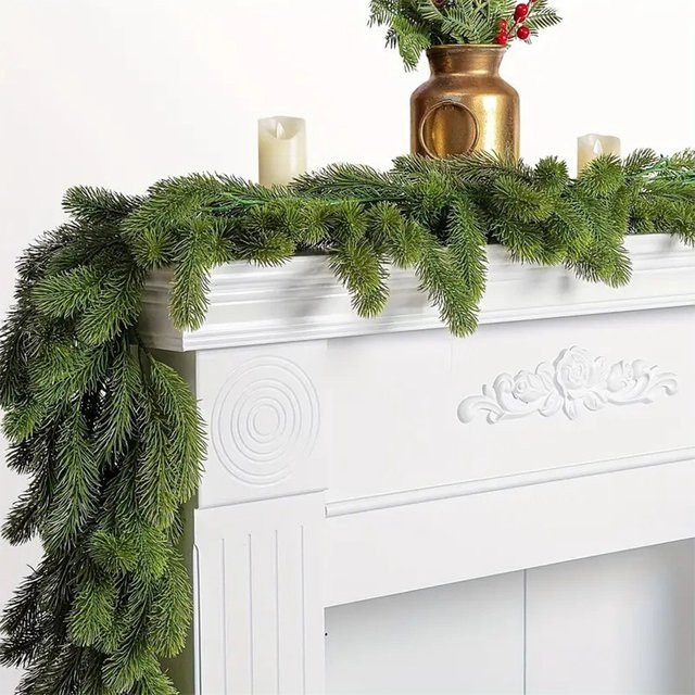 Künstliche Weihnachts-Kiefern-Girlande von Kmitang in Grün, 180 cm Länge - Bild 1