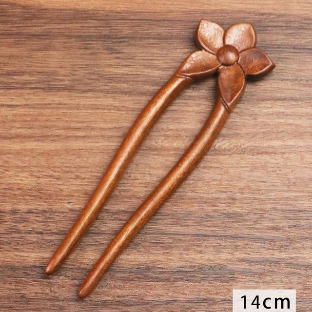 Haarstab Holz, Katze, Schmetterling, Kaninchen, Mädchen - Bild 1