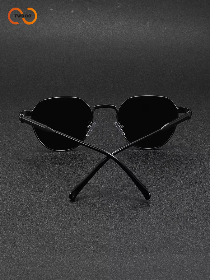 TWOOO Sonnenbrille Hexagonal, Unisex, Vollrand, Metall - Bild 5