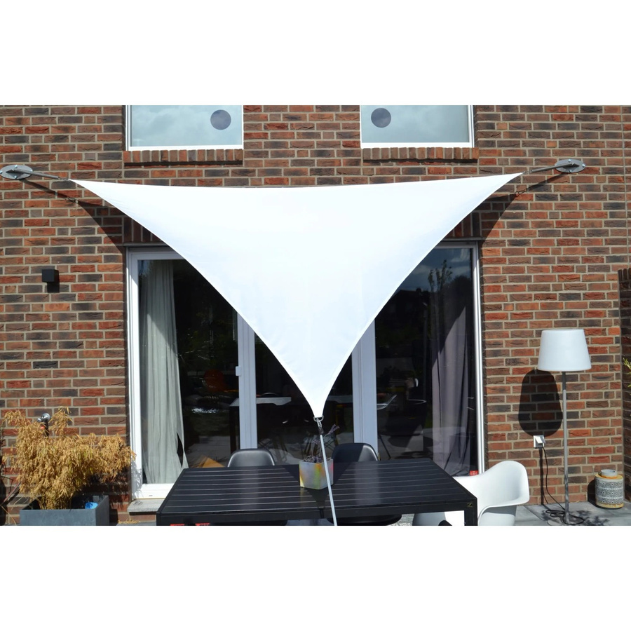 Floracord Dreiecksonnensegel aus Polyester in Weiß, B/T/H: 360 x 360 x 360 cm - Bild 2