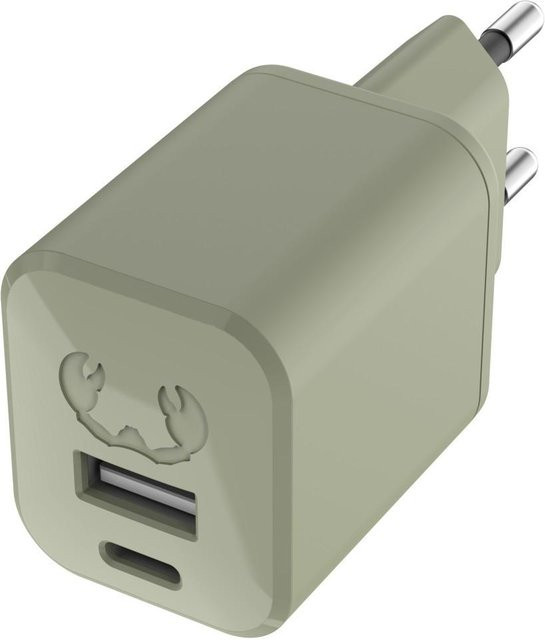 Fresh N Rebel Mini-Charger mit USB-C und USB-A, PD 30 W, Dried Green - Bild 1