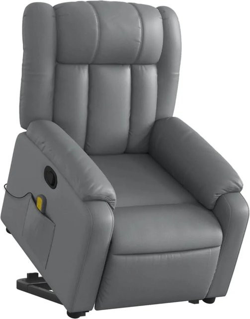 vidaXL Massagesessel Modell 8 mit Aufstehhilfe in Grau aus Kunstleder - Bild 1