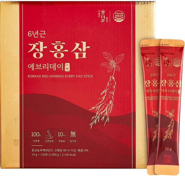 Jeongwonjang Roter Ginseng Stick 6-jährig 100 x 1 g - Bild 1