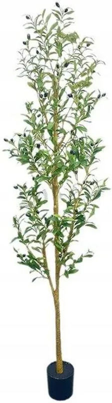 Künstlicher Olivenbaum XXL in Topf, Grün und Schwarz, Höhe: 180 cm - Bild 1