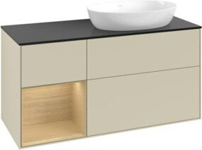 V&B Waschtischunterschrank Finion in Grau lackiert, Breite: 120 cm, Tiefe: 50,1 cm, Höhe: 50,1 cm - Bild 1