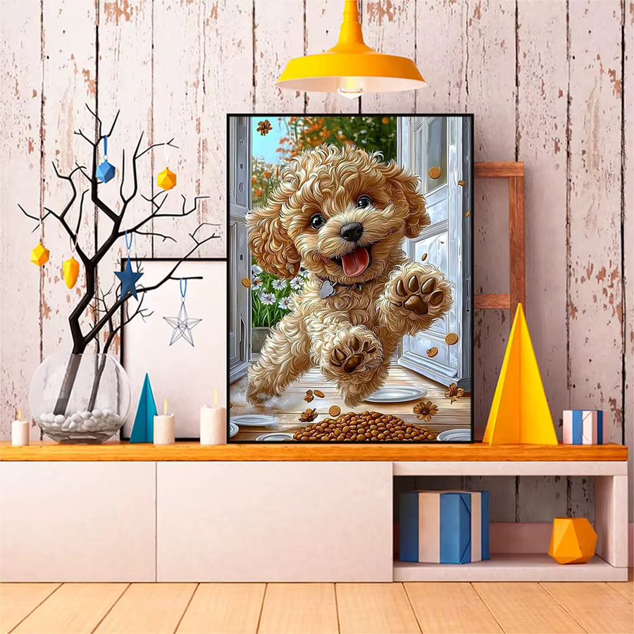 EverShine 5D-Diamantgemälde Hund als DIY-Mosaik mit runden Bohrern in Multicolour - Bild 3