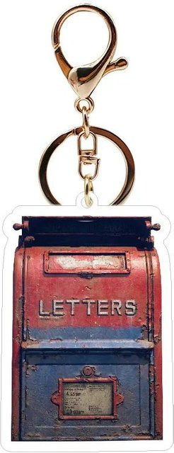 CHIC STUDIO Schlüsselanhänger Acryl, Briefkasten, Brown, Unisex - Bild 1
