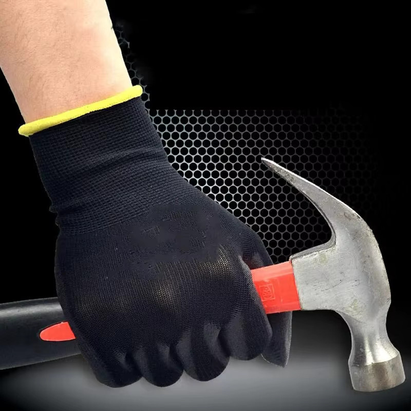 Arbeitshandschuhe aus Polyurethan mit Nylon- und Baumwollbeschichtung in Grau und Schwarz - Bild 2