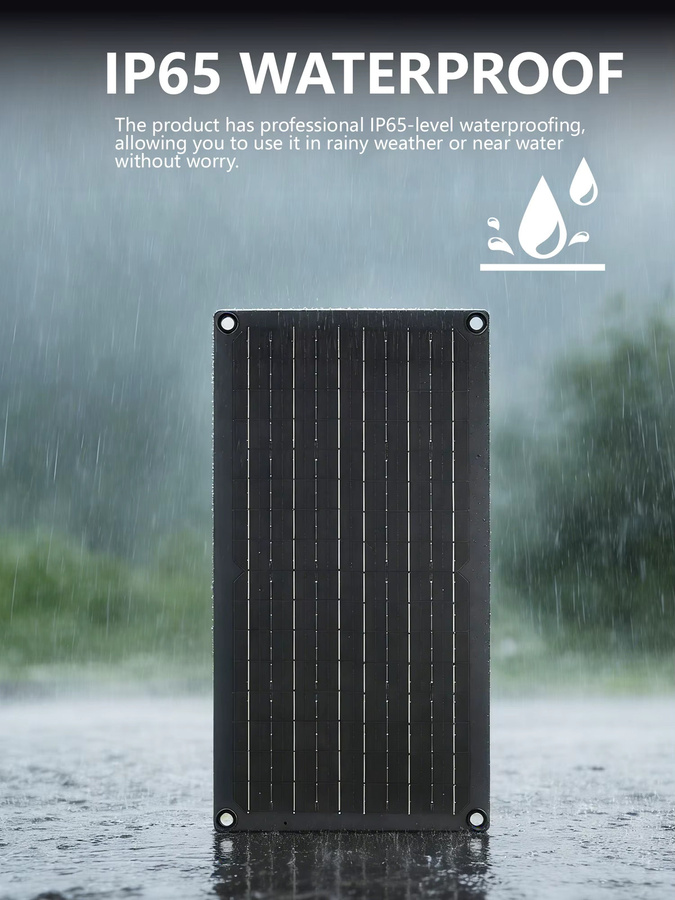 ElEGEEK Flexibles Solarpanel-Set mit 60A Controller und USB Typ-C für Auto, Boot und Wohnmobil, Schwarz - Bild 5