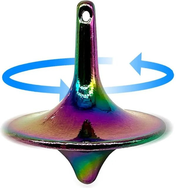 GUEN Totem Metall Gyro, Silbrig, Hand Kreisel, Fingerspitzen, Kleine Zyklon Gyroskop Anti Stress Zappeln Spielzeug - Bild 1