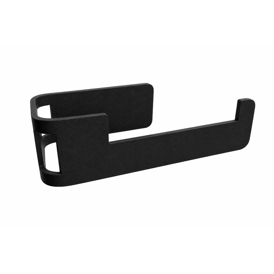 Radius Design WC-Rollenhalter aus Aluminium in Schwarz mit Klebebefestigung, B/T/H: 173,0 x 45,0 x 78,0 mm - Bild 2