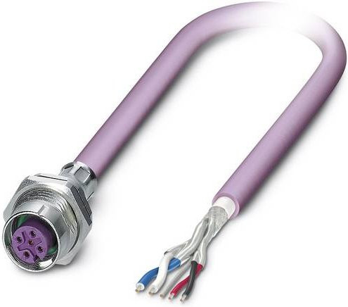 Phoenix Contact 1534481 Sensor-Aktor-Einbausteckverbinder M12 Buchse, 5-polig, lila, Schraubanschluss - Bild 1