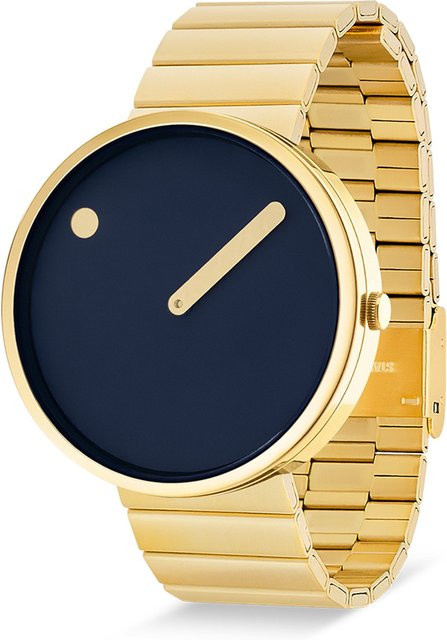 PICTO Armbanduhr, Quarz, Edelstahl, Blau, 40 mm, Unisex - Bild 1