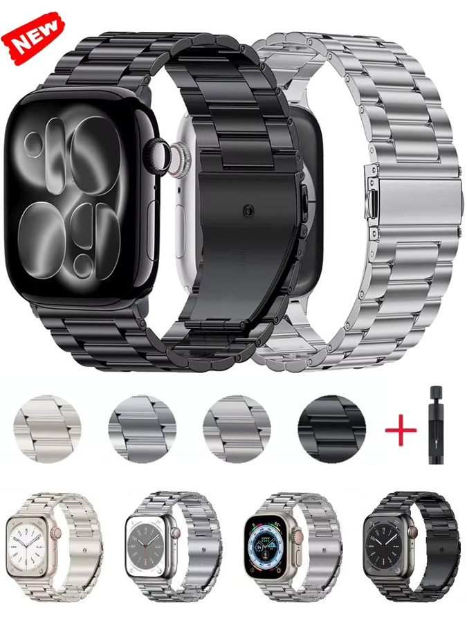 Edelstahl-Armband für Apple Watch, Unisex - Bild 4
