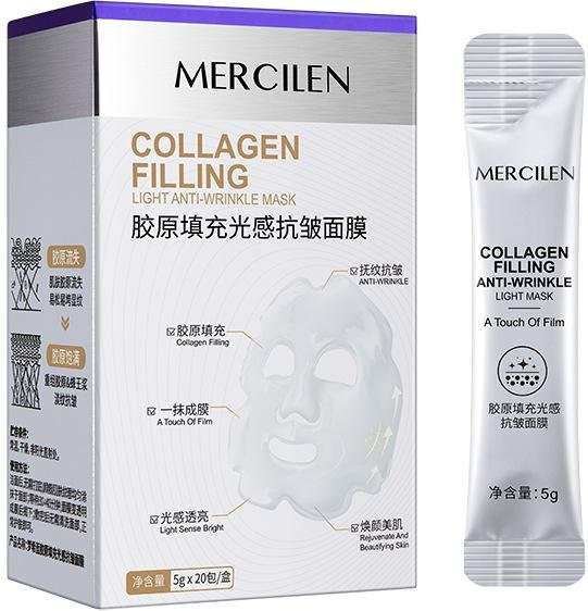 MERCILEN Anti-Falten-Gesichtsmaske mit Kollagen und Hyaluronsäure - Bild 1