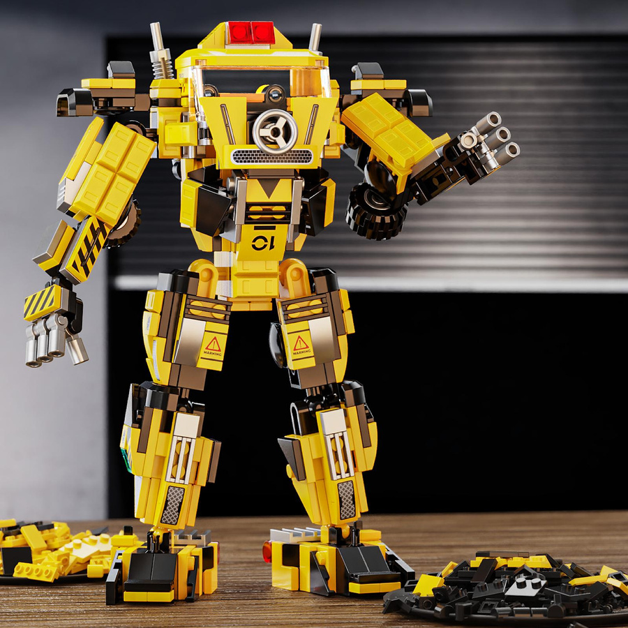 Yiran toy 2-in-1 Roboter Müllwagen Mecha Bausteine Set 520 Teile - Bild 2