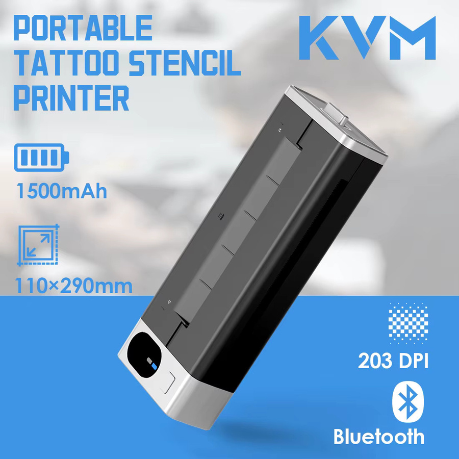 KVM Tragbarer Tattoo-Schablonendrucker, Bluetooth, 1500mAh - Bild 4