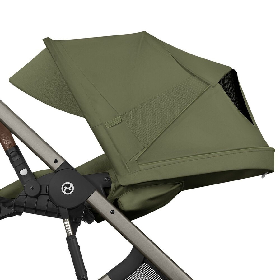 Cybex Kinderwagen Balios S Lux Kombi mit Falt-Babywanne in Moss Green und Taupe Frame - Bild 3