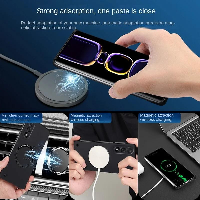 OnePlus Nord CE Stoßfeste Handyhülle aus hartem PC mit magnetischem rahmenlosem Design in Matt-Optik - Bild 1