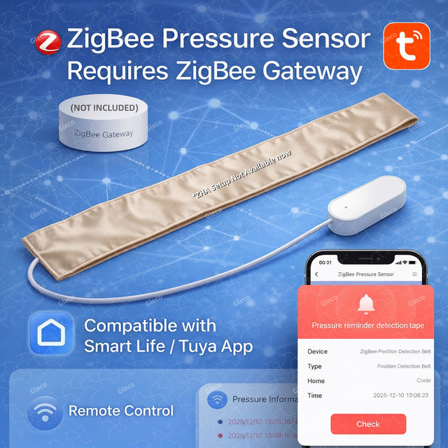 Gleco Zigbee Drucksensor Belegungsmelder für Smart Life und Tuya Home Automation zur Schwerkrafterkennung - Bild 1