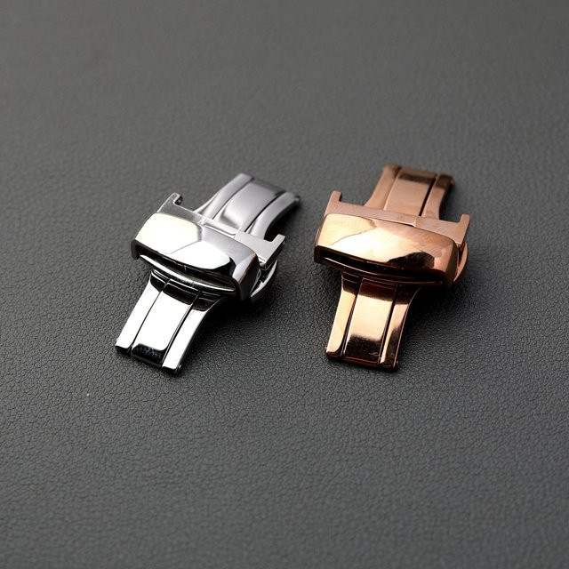 Raystray Schmetterlingsschließe Edelstahl, Silber-Roségold, Unisex - Bild 1
