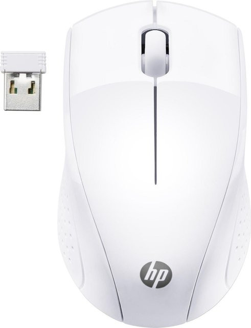 HP 220 Kabellose Maus mit 3 Tasten in Schneeweiß mit USB-Empfänger (2,4 GHz) - Bild 1