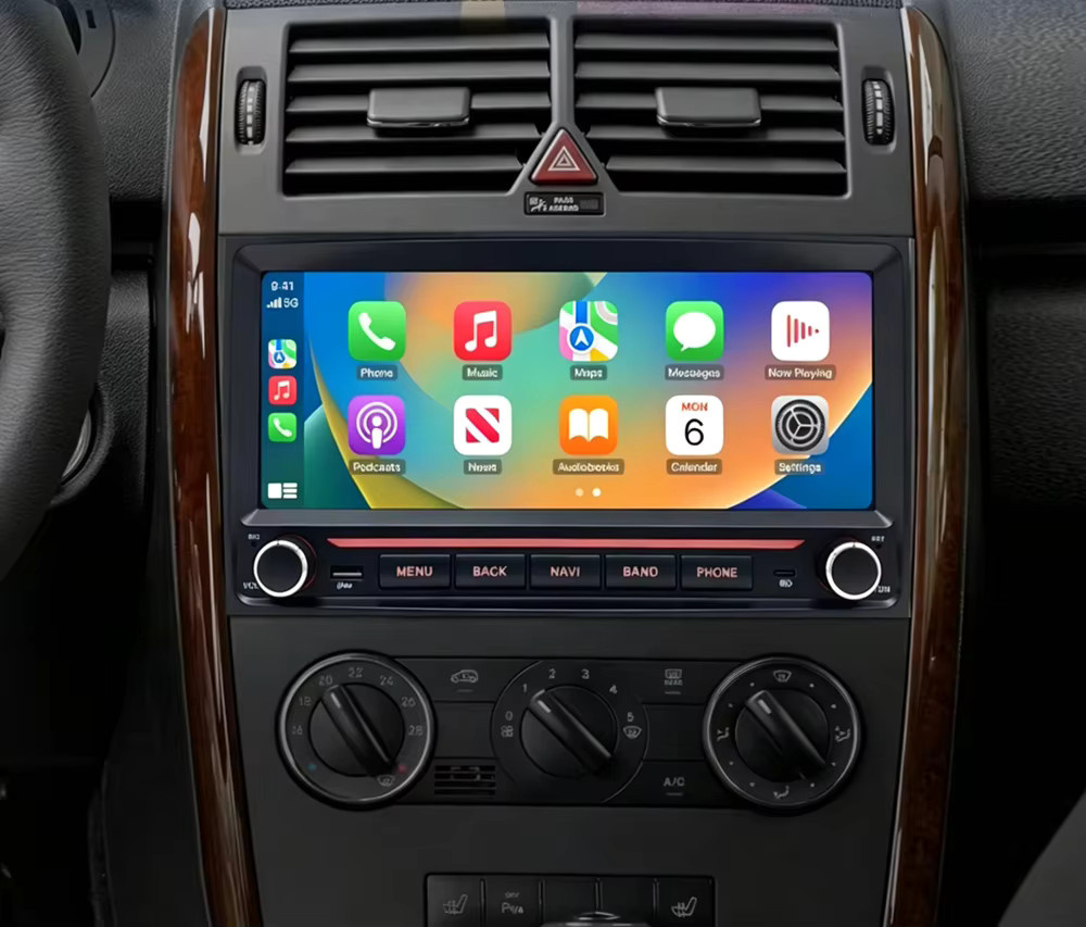 CarPlay Android Auto Radio mit GPS-Navigation und 4G für Benz B200 W245 W169 sowie Viano VITO W639 in Schwarz - Bild 3