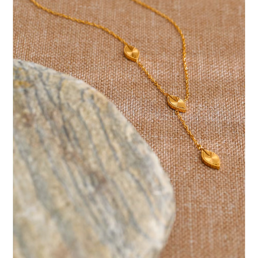 Yhpup Halskette Edelstahl, Gold, Unisex - Bild 2
