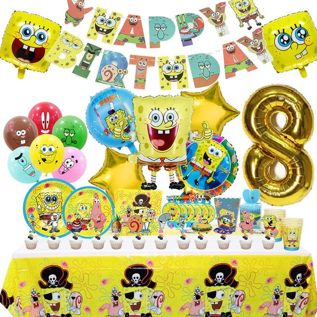 SpongeBob Geburtstag Party Dekoration Potdemiel Aluminium Folie Ballon in Mehrfarbig für Kinder Events - Bild 1